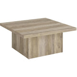  Coaster Furniture Devar 710878-S2 2-piece Square Coffee End Table Set - Distressed Pine IMAGE 8