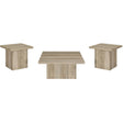  Coaster Furniture Devar 710878-S3 3-piece Square Coffee End Table Set - Distressed Pine IMAGE 1