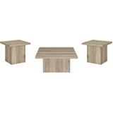  Coaster Furniture Devar 710878-S3 3-piece Square Coffee End Table Set - Distressed Pine IMAGE 1