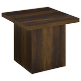  Coaster Furniture Devar 710887 Square Engineered Wood End Table - Dark Pine IMAGE 5