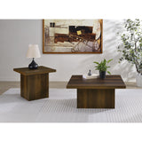 Coaster Furniture Devar 710887 Square Engineered Wood End Table - Dark Pine IMAGE 7
