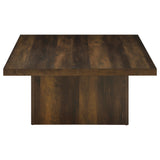  Coaster Furniture Devar 710888 Square Engineered Wood Coffee Table - Dark Pine IMAGE 4