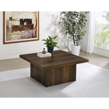  Coaster Furniture Devar 710888 Square Engineered Wood Coffee Table - Dark Pine IMAGE 5