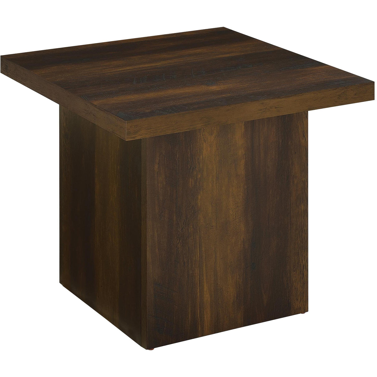  Coaster Furniture Devar 710888-S2 2-piece Square Coffee and End Table Set - Dark Pine IMAGE 3