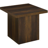  Coaster Furniture Devar 710888-S2 2-piece Square Coffee and End Table Set - Dark Pine IMAGE 3