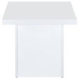  Coaster Furniture Devar 710897 Square Engineered Wood End Table - White High Gloss IMAGE 7