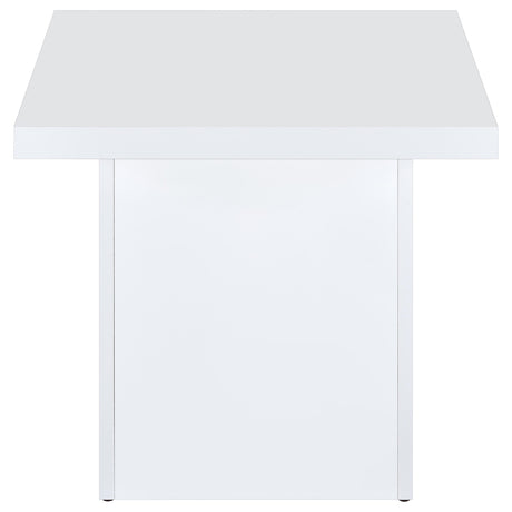  Coaster Furniture Devar 710897 Square Engineered Wood End Table - White High Gloss IMAGE 7