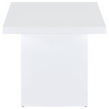  Coaster Furniture Devar 710897 Square Engineered Wood End Table - White High Gloss IMAGE 8