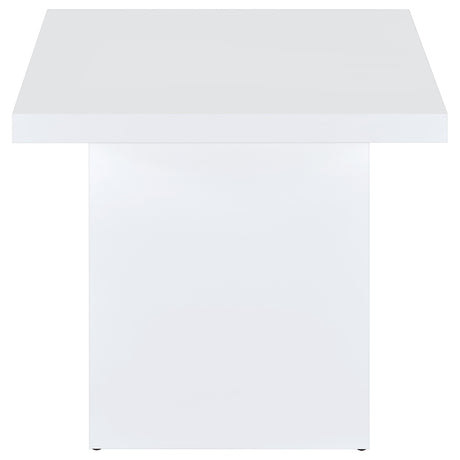 Coaster Furniture Devar 710897 Square Engineered Wood End Table - White High Gloss IMAGE 8