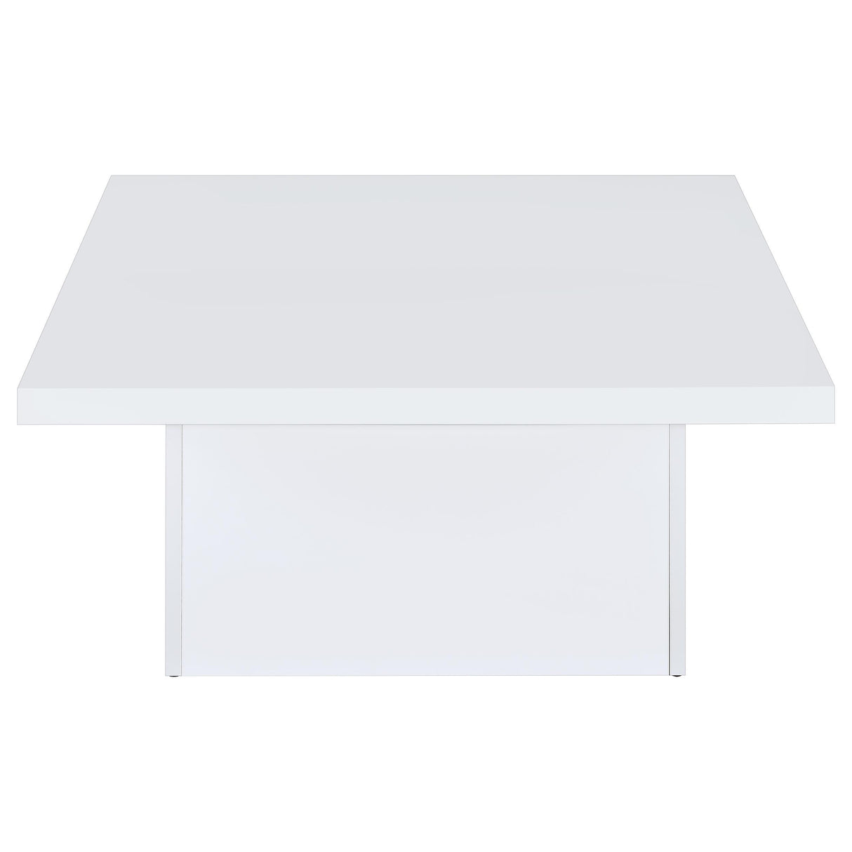  Coaster Furniture Devar 710898 Square Engineered Wood Coffee Table - White High Gloss IMAGE 4