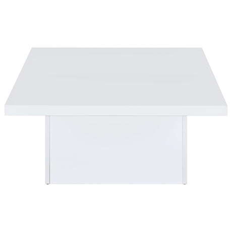  Coaster Furniture Devar 710898 Square Engineered Wood Coffee Table - White High Gloss IMAGE 7