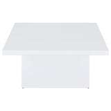  Coaster Furniture Devar 710898 Square Engineered Wood Coffee Table - White High Gloss IMAGE 8