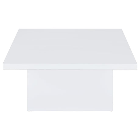 Coaster Furniture Devar 710898 Square Engineered Wood Coffee Table - White High Gloss IMAGE 8