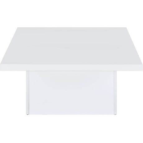  Coaster Furniture Devar 710898-S2 2-piece Square Coffee End Table Set - White High Gloss IMAGE 12