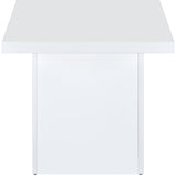  Coaster Furniture Devar 710898-S2 2-piece Square Coffee End Table Set - White High Gloss IMAGE 6