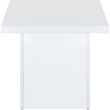  Coaster Furniture Devar 710898-S2 2-piece Square Coffee End Table Set - White High Gloss IMAGE 7