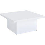  Coaster Furniture Devar 710898-S2 2-piece Square Coffee End Table Set - White High Gloss IMAGE 8