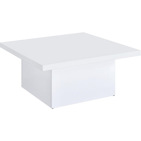  Coaster Furniture Devar 710898-S2 2-piece Square Coffee End Table Set - White High Gloss IMAGE 8