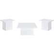  Coaster Furniture Devar 710898-S3 3-piece Square Coffee End Table Set - White High Gloss IMAGE 1