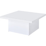  Coaster Furniture Devar 710898-S3 3-piece Square Coffee End Table Set - White High Gloss IMAGE 10