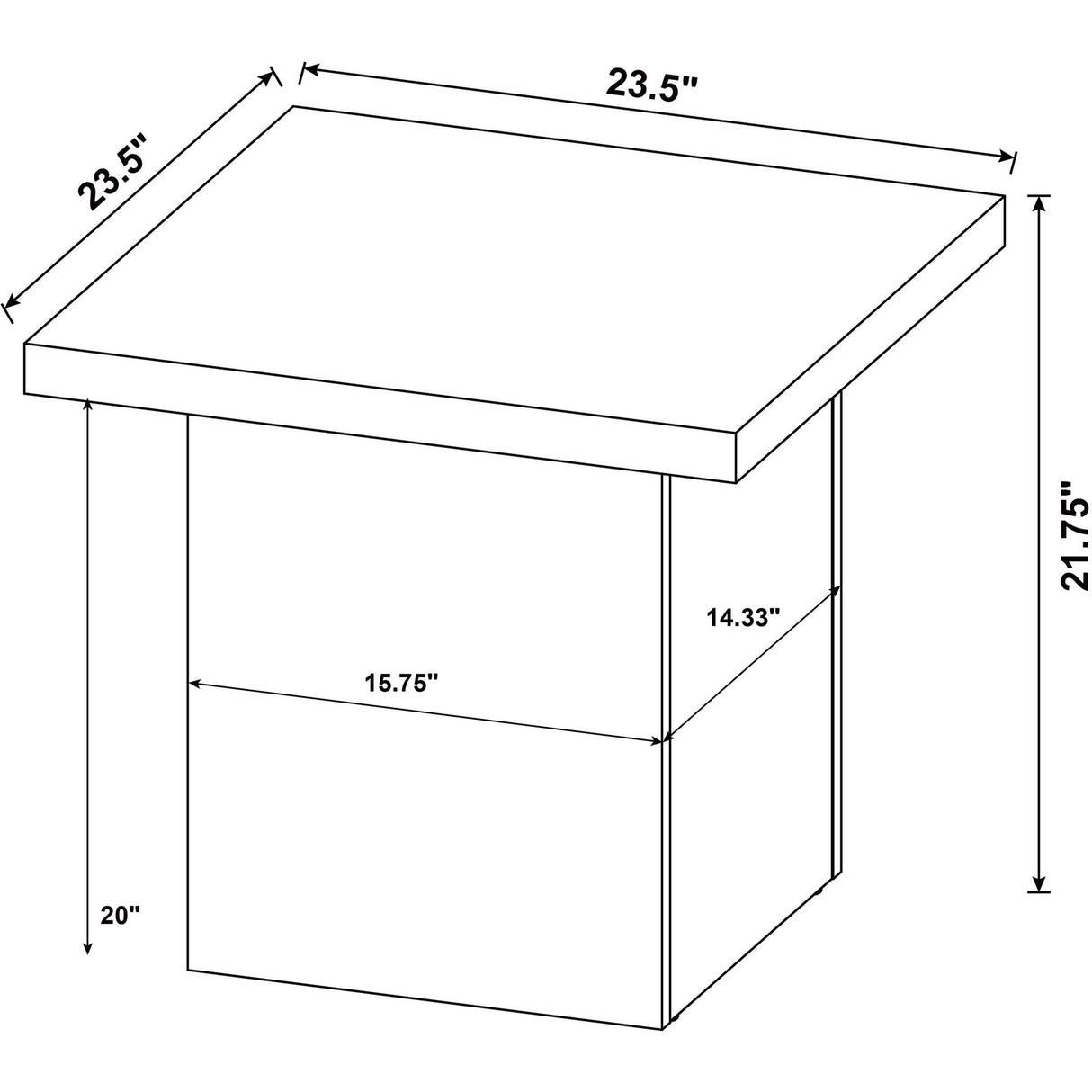  Coaster Furniture Devar 710898-S3 3-piece Square Coffee End Table Set - White High Gloss IMAGE 14
