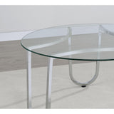  Coaster Furniture Beller 710908-S2 2-piece Round Tempered Glass Top Coffee Table Set - Chrome IMAGE 8