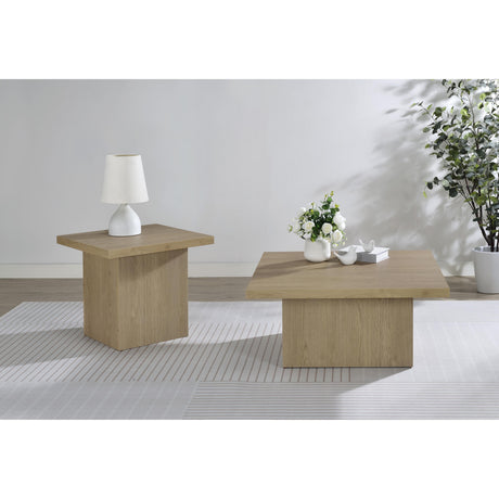  Coaster Furniture Devar 710917 Square Engineered Wood End Table - Latte IMAGE 8