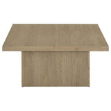  Coaster Furniture Devar 710918 Square Engineered Wood Coffee Table - Latte IMAGE 3