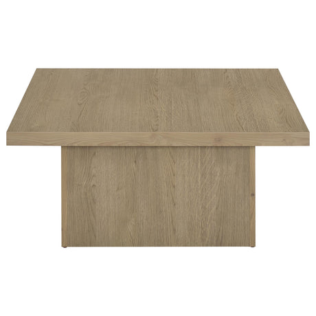  Coaster Furniture Devar 710918 Square Engineered Wood Coffee Table - Latte IMAGE 3