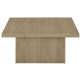 Coaster Furniture Devar 710918 Square Engineered Wood Coffee Table - Latte IMAGE 5