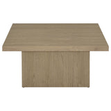  Coaster Furniture Devar 710918 Square Engineered Wood Coffee Table - Latte IMAGE 6