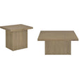  Coaster Furniture Devar 710918-S2 2-piece Square Cocktail Coffee End Table Set - Latte IMAGE 1