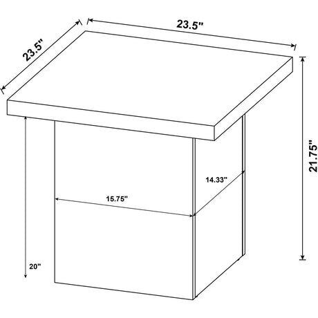  Coaster Furniture Devar 710918-S2 2-piece Square Cocktail Coffee End Table Set - Latte IMAGE 14