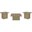  Coaster Furniture Devar 710918-S3 3-piece Square Cocktail Coffee End Table Set - Latte IMAGE 1