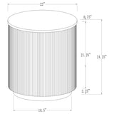  Coaster Furniture Jason 711417 Round White Marble Top End Table - Greige IMAGE 8