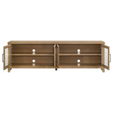  Coaster Furniture Brenham 720130 79-inch 4-door TV Stand Media Console - Washed Oak IMAGE 3