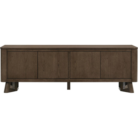  Coaster Furniture Trotter 720133 71-inch 4-Door Wood TV Stand Media Console - Brown IMAGE 4