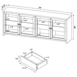  Coaster Furniture Denison 720223 79-inch 4-door TV Stand Media Console - Black IMAGE 11