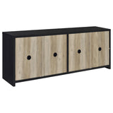  Coaster Furniture Denison 720223 79-inch 4-door TV Stand Media Console - Black IMAGE 6