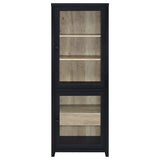  Coaster Furniture Denison 720223-SET 3-piece Entertainment Center 79-inch TV Stand - Black IMAGE 14