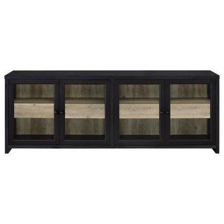 Coaster Furniture Denison 720223-SET 3-piece Entertainment Center 79-inch TV Stand - Black IMAGE 15