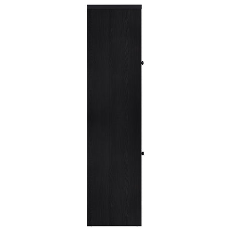  Coaster Furniture Denison 720224 67-inch 2-door Media Tower Storage Cabinet - Black IMAGE 2