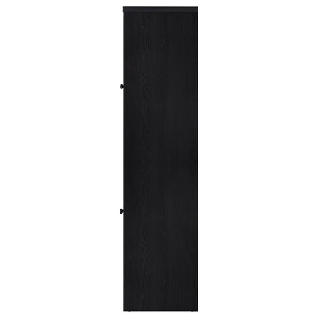  Coaster Furniture Denison 720224 67-inch 2-door Media Tower Storage Cabinet - Black IMAGE 4