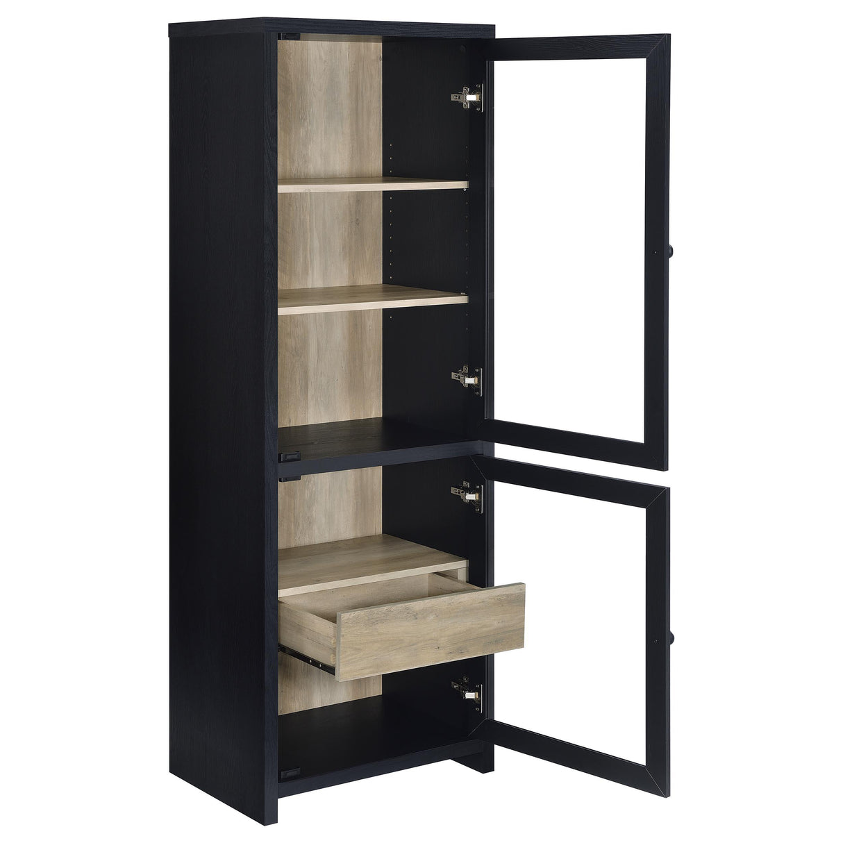  Coaster Furniture Denison 720224 67-inch 2-door Media Tower Storage Cabinet - Black IMAGE 7
