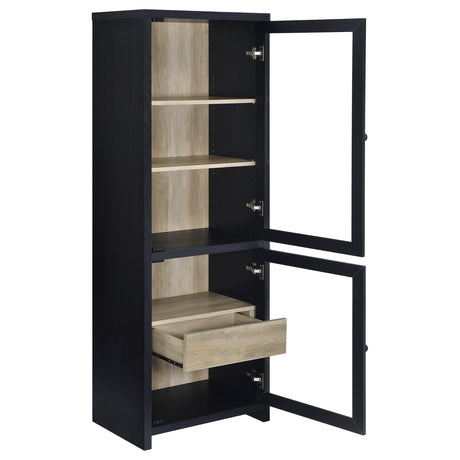  Coaster Furniture Denison 720224 67-inch 2-door Media Tower Storage Cabinet - Black IMAGE 7