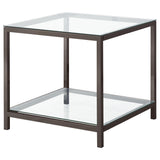  Coaster Furniture Trini 720228-S2 2-piece Coffee and End Table Set - Black Nickel IMAGE 3