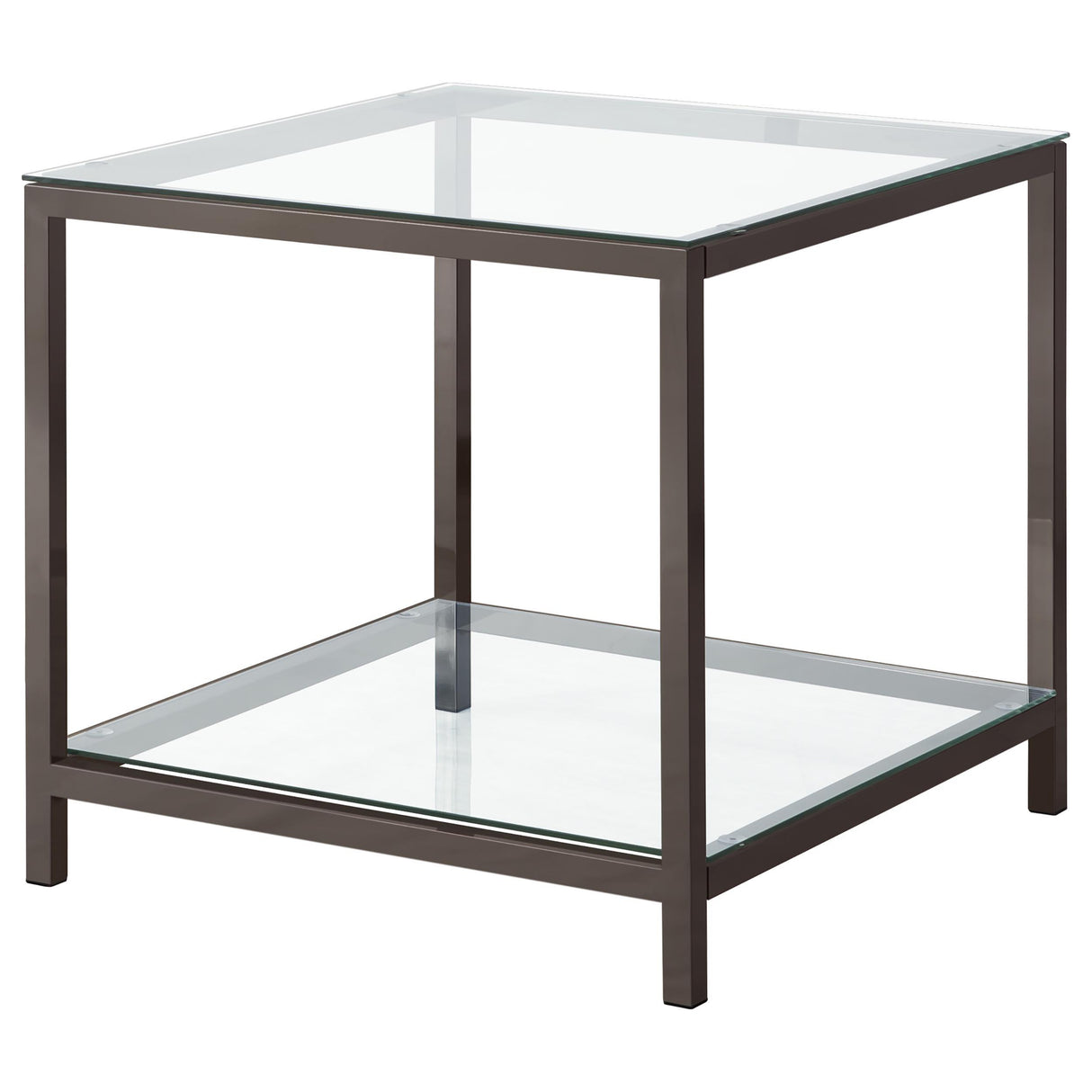  Coaster Furniture Trini 720228-S3 3-piece Coffee and End Table Set - Black Nickel IMAGE 3