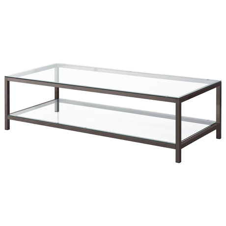  Coaster Furniture Trini 720228-S3 3-piece Coffee and End Table Set - Black Nickel IMAGE 4