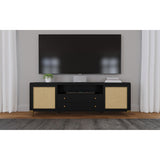  Coaster Furniture Arini 720263 Rattan Cane 2-door TV Stand Media Console - Black IMAGE 14