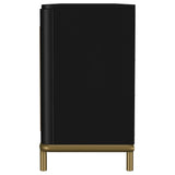  Coaster Furniture Arini 720263 Rattan Cane 2-door TV Stand Media Console - Black IMAGE 3
